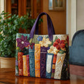 Book Lovers' Quilted Tote Bag