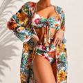 Marie | Elegante Tropicale 3-delige Bikini