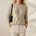 Ella – Cream Jumper with White Poodle