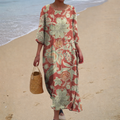Floral | Puffed Sleeve Maxi Dress