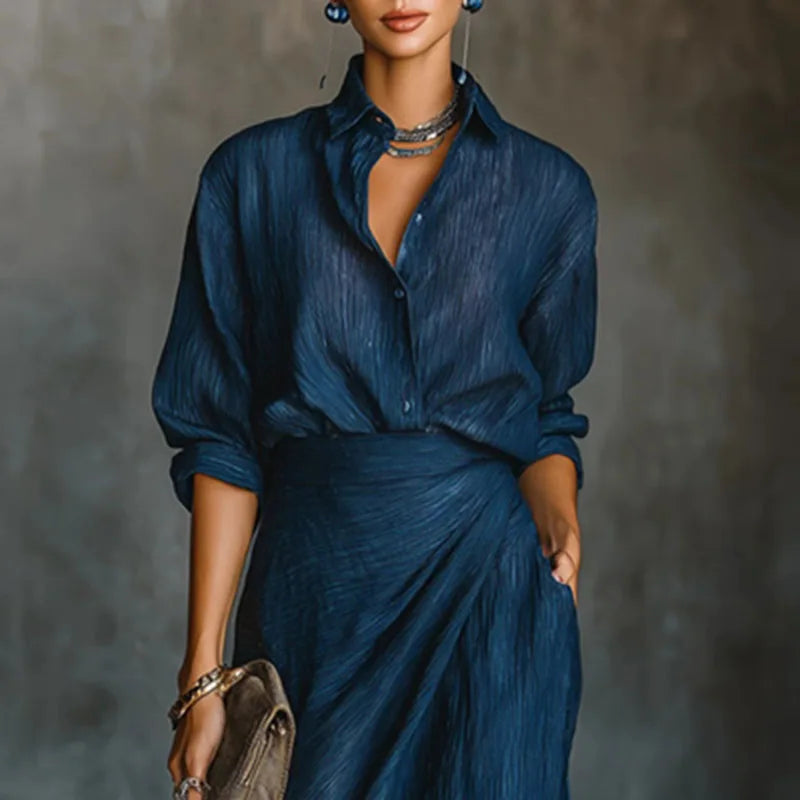 ISMERIA | PLEATED MAXI ENSEMBLE