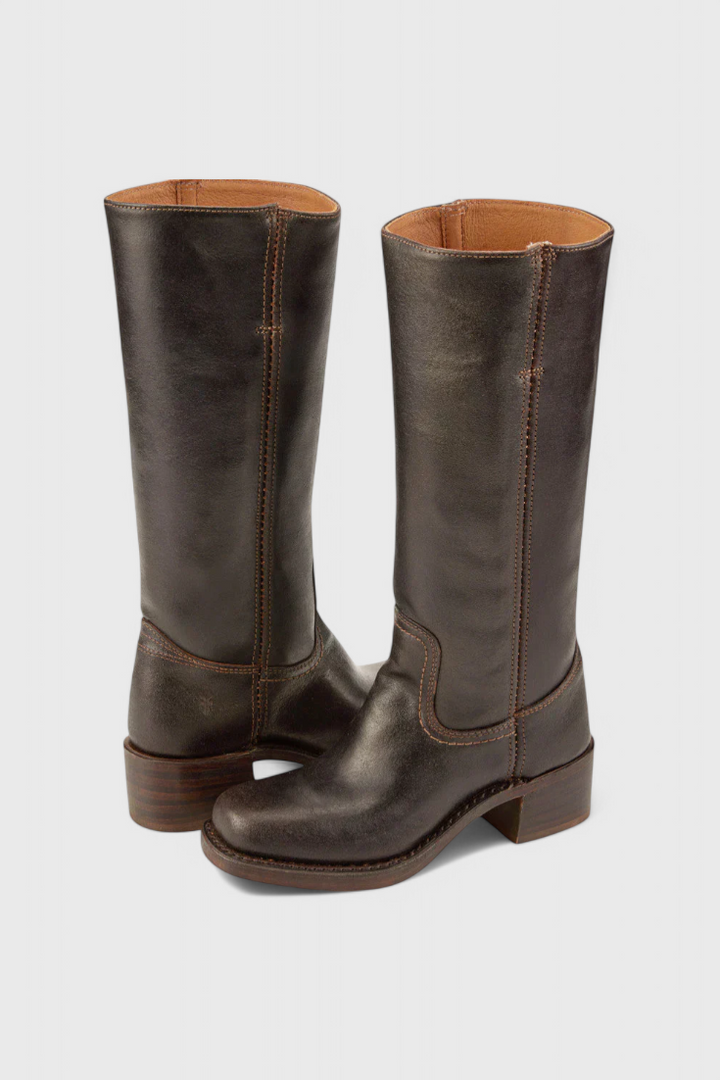 PIPPA | WOMEN'S LEATHER KNEE-HIGH BOOTS WITH HEELS