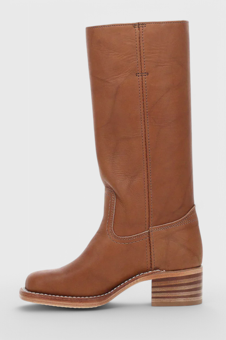 PIPPA | WOMEN'S LEATHER KNEE-HIGH BOOTS WITH HEELS