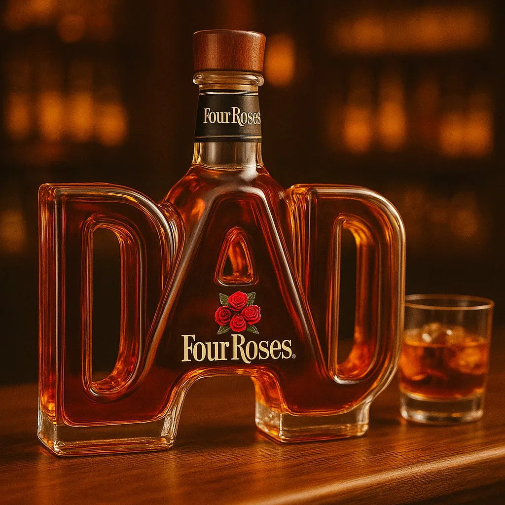 קנקן ויסקי בצורת המילה DAD