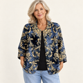 Adelaide Indigo Gold Blouse front view