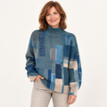 Alexandra artistic knit jumper on a mature model