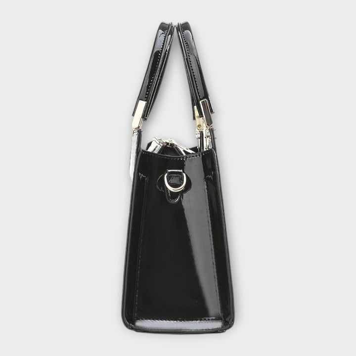 Maison Verdelle - Handtas met glanzend krokodillenleerpatroon