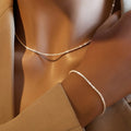 MINIMALIST SHIMMER NECKLACE & BRACELET SET