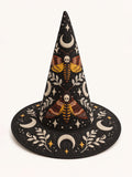 Death Moth Moonlight Gothic Handcrafted Quilted Witch Hat