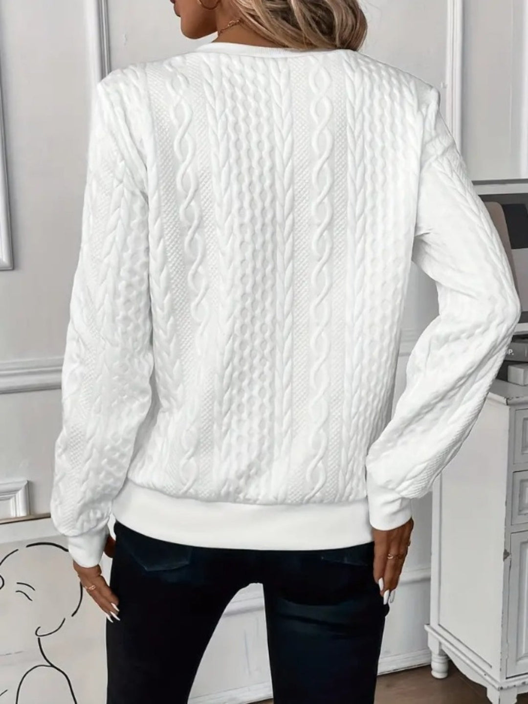 Pippa | Textured Half-Zip Jumper