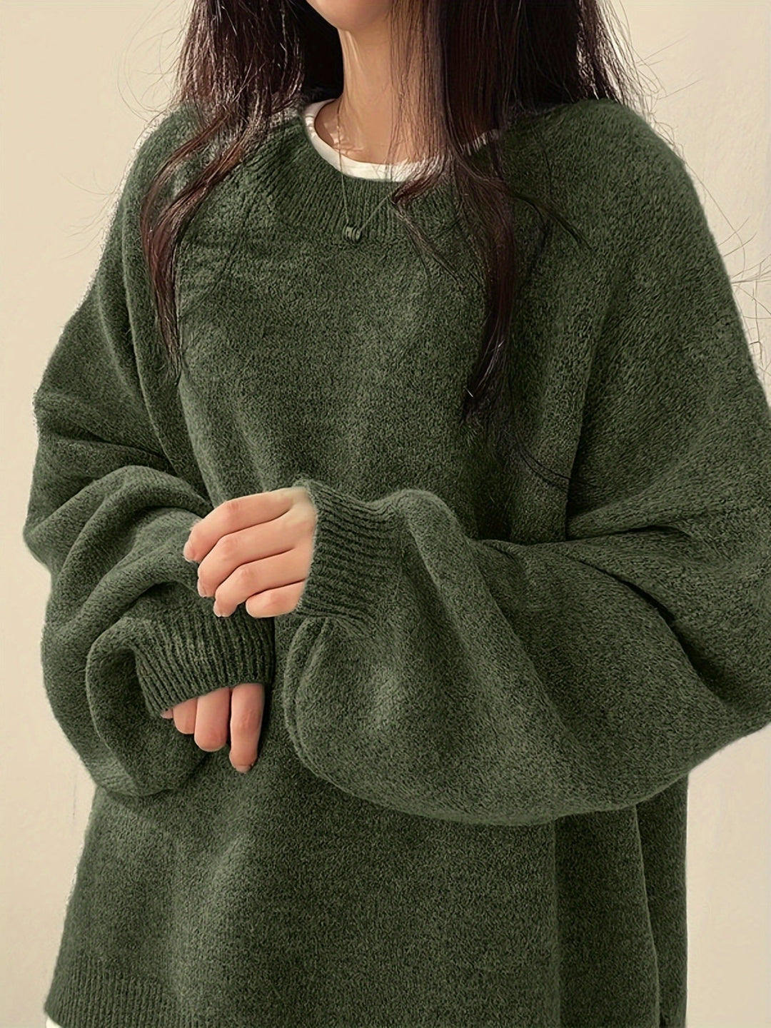 EVERLIGHT | SPLIT DETAIL CASUAL SWEATER