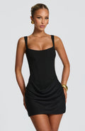 CORNELIA | BLACK MINI DRESS