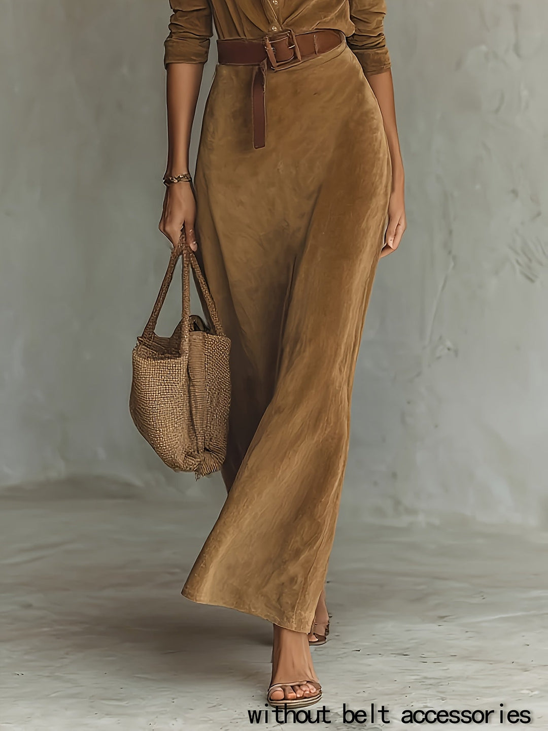 DJANNA - SINGLE-BREASTED BELTED DRESS