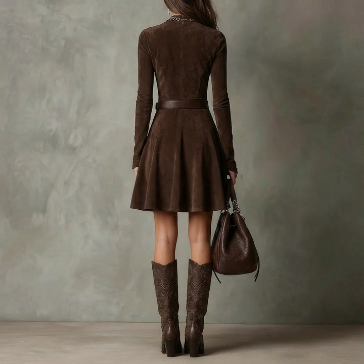 JASMIN | SUEDE MINI DRESS + FREE BELT