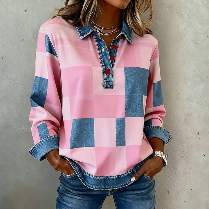 Vintage Geruite Sweatshirt
