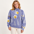 Philippa artistic knit jumper on a mature model