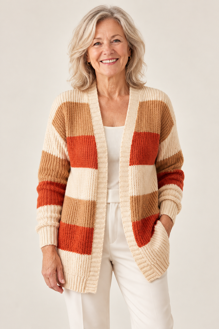 Leah – Gracefully Designed Jumper on a mature model