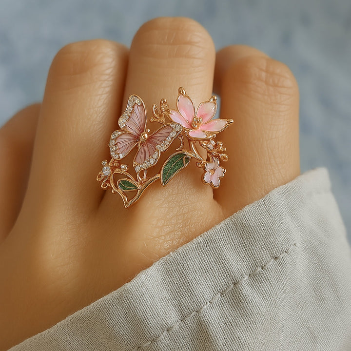 Butterfly Zirconia Ring