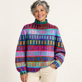 Isabel artistic knit jumper on a mature model