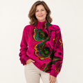 Rita artistic knit jumper on a mature model