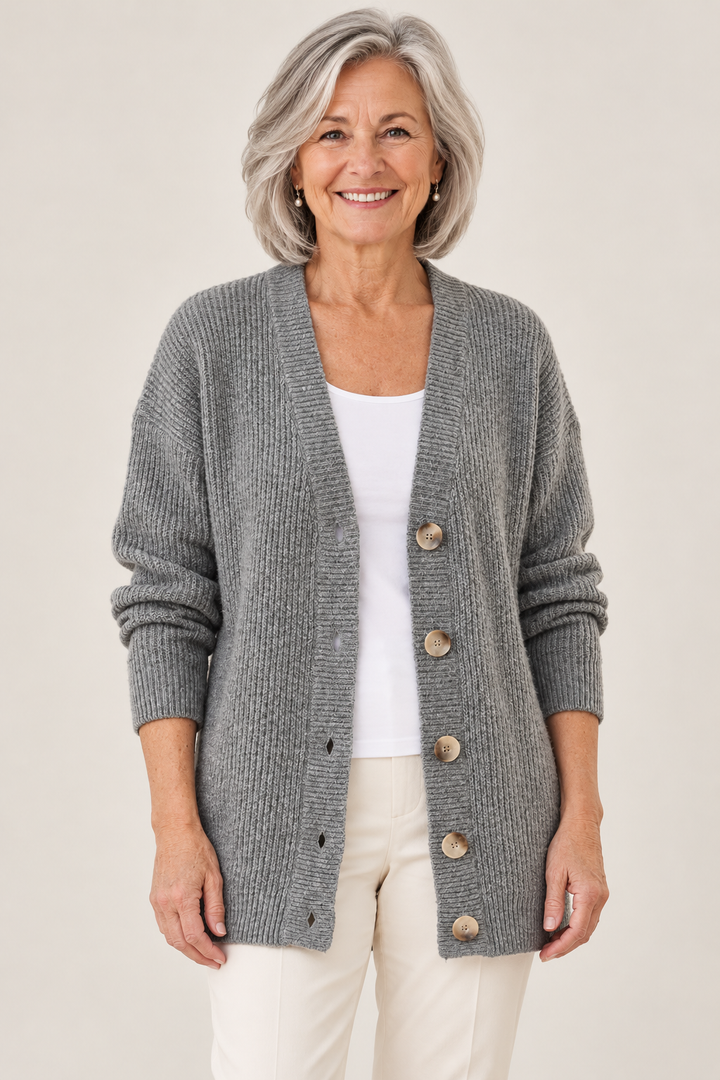 Jocelyn – Timeless Vintage Style Jumper on a mature model
